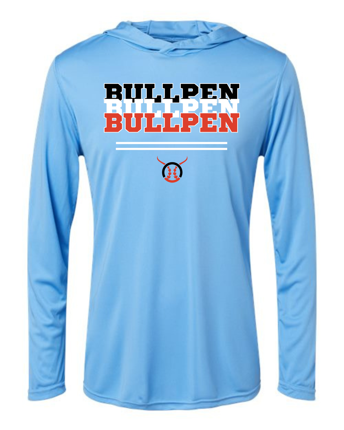 Youth Bullpen Baseball Hooded Performance T-shirt Option 16 (Multiple Color Options)
