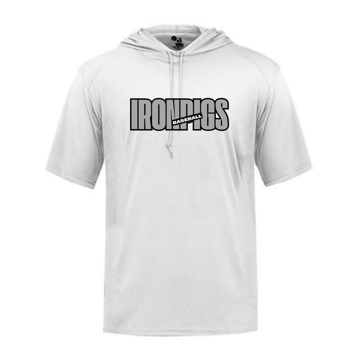 Ironpigs Baseball 2 Hooded T-shirt Short Sleeve