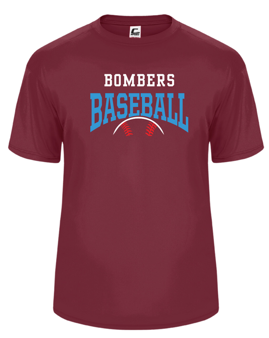 Adult Performance Bombers Baseball w/ball T-shirt