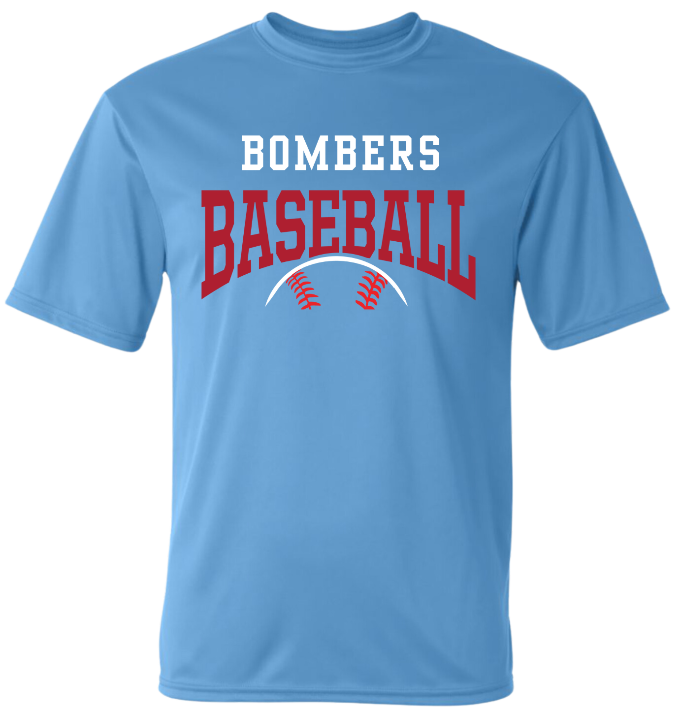 Adult Performance Bombers Baseball w/ball T-shirt