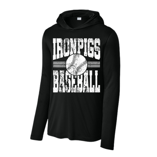 Distressed Ironpigs BB Hooded T-shirt Long Sleeve
