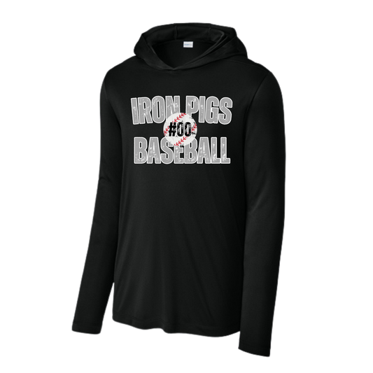 Ironpigs # Baseball Hooded T-shirt Long Sleeve