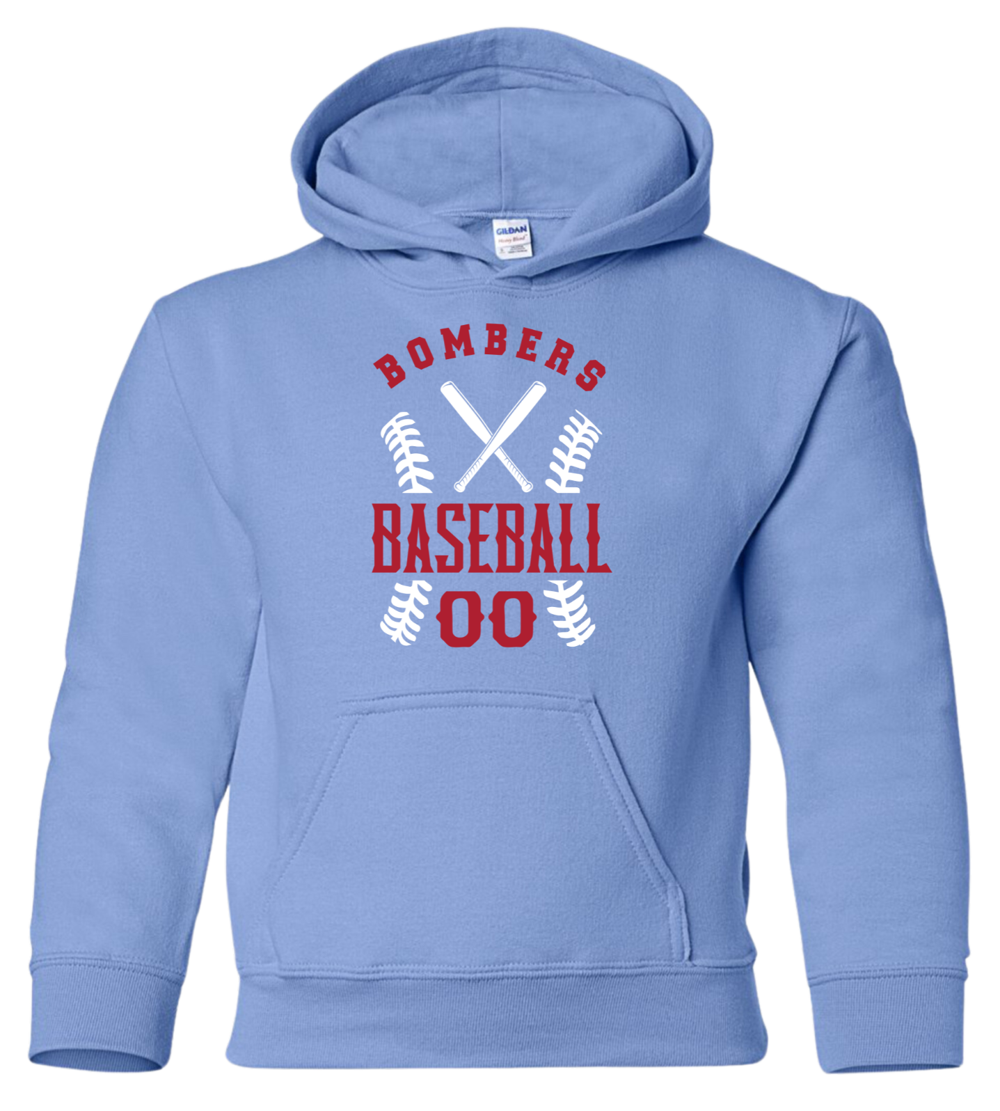 Youth Bombers Baseball w/player# Hoodie