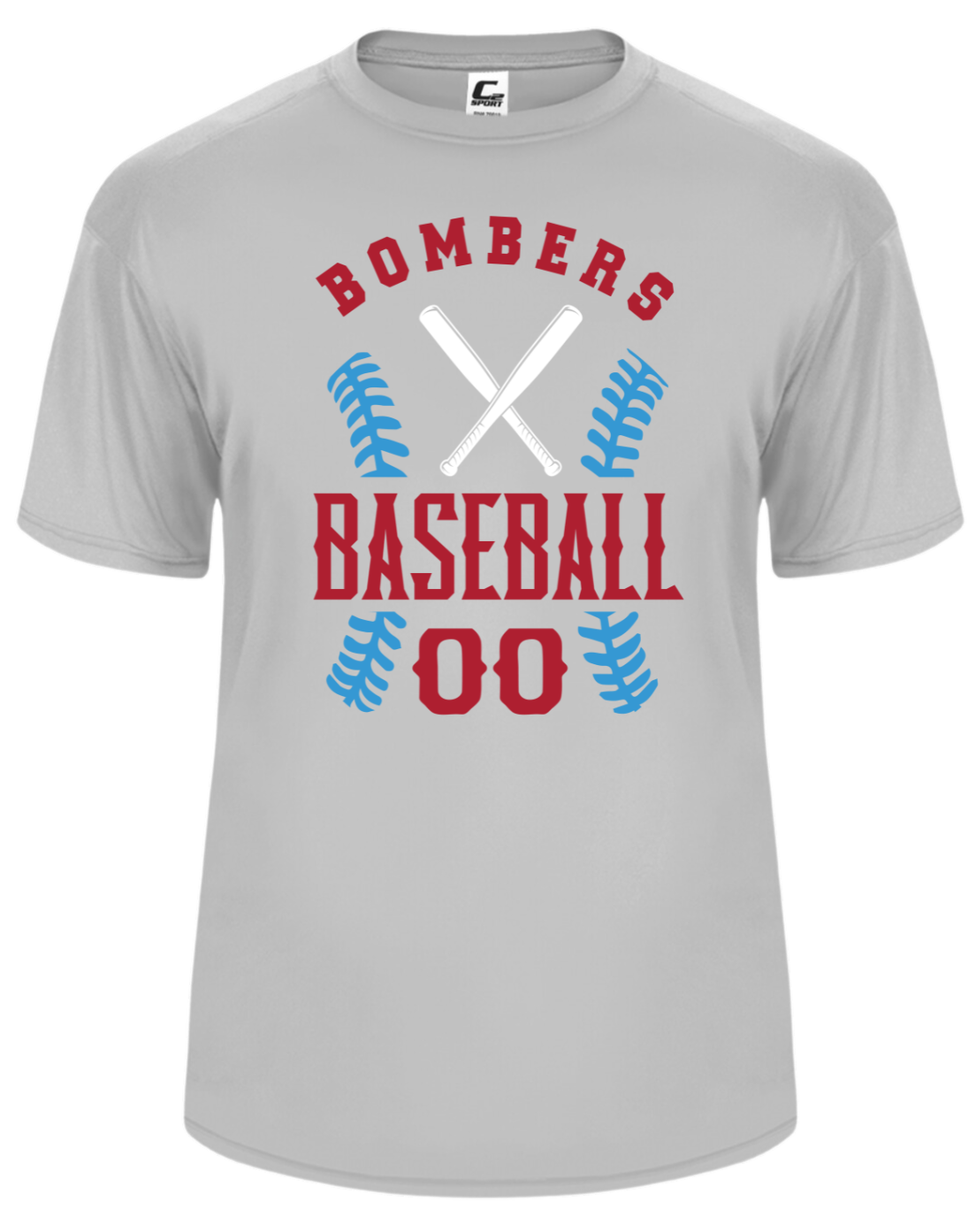 Adult Performance Bombers Baseball w/player# T-shirt