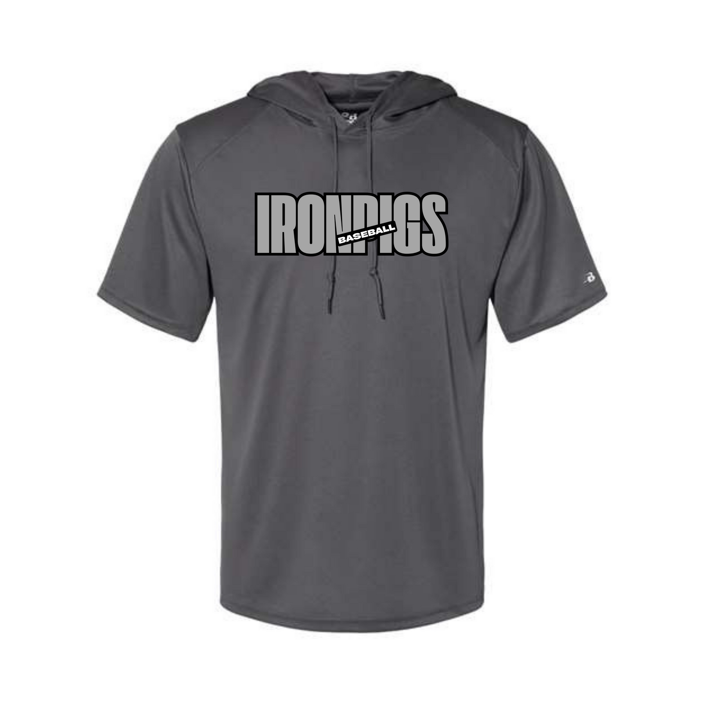 Ironpigs Baseball 2 Hooded T-shirt Short Sleeve