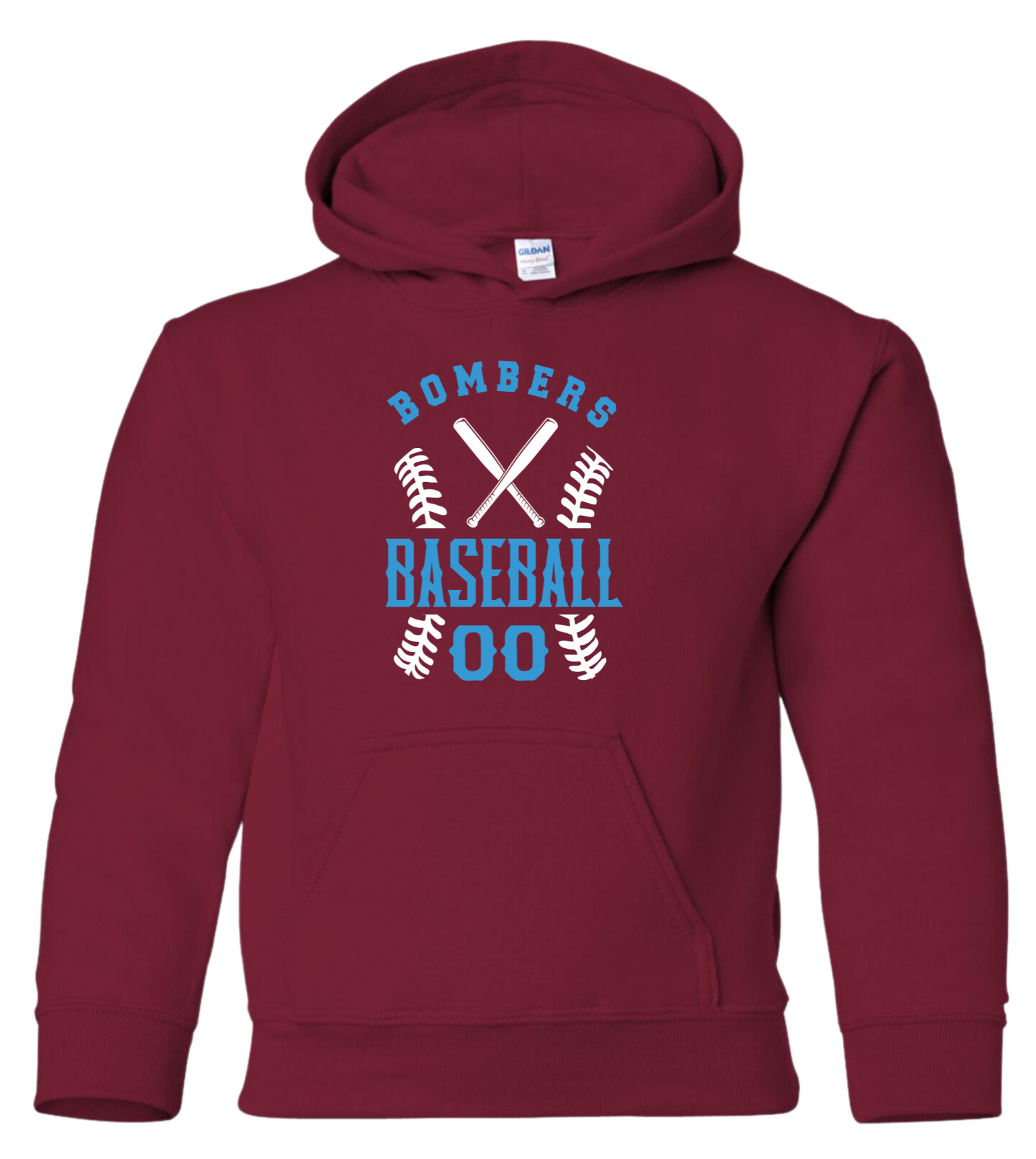 Youth Bombers Baseball w/player# Hoodie