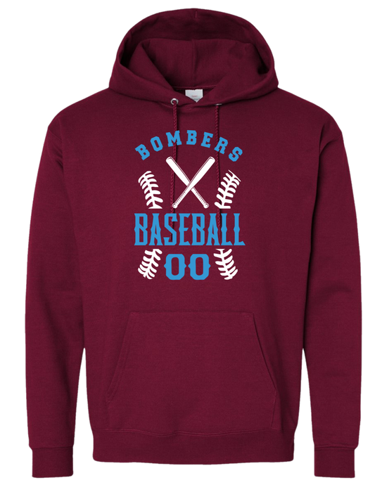 Adult Bombers Baseball w/player# Hoodie