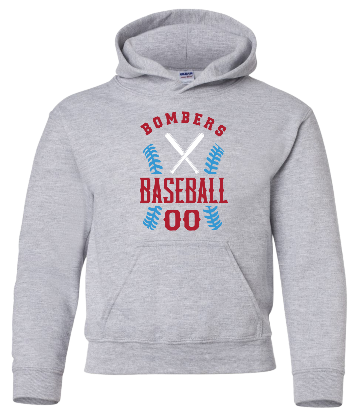 Youth Bombers Baseball w/player# Hoodie