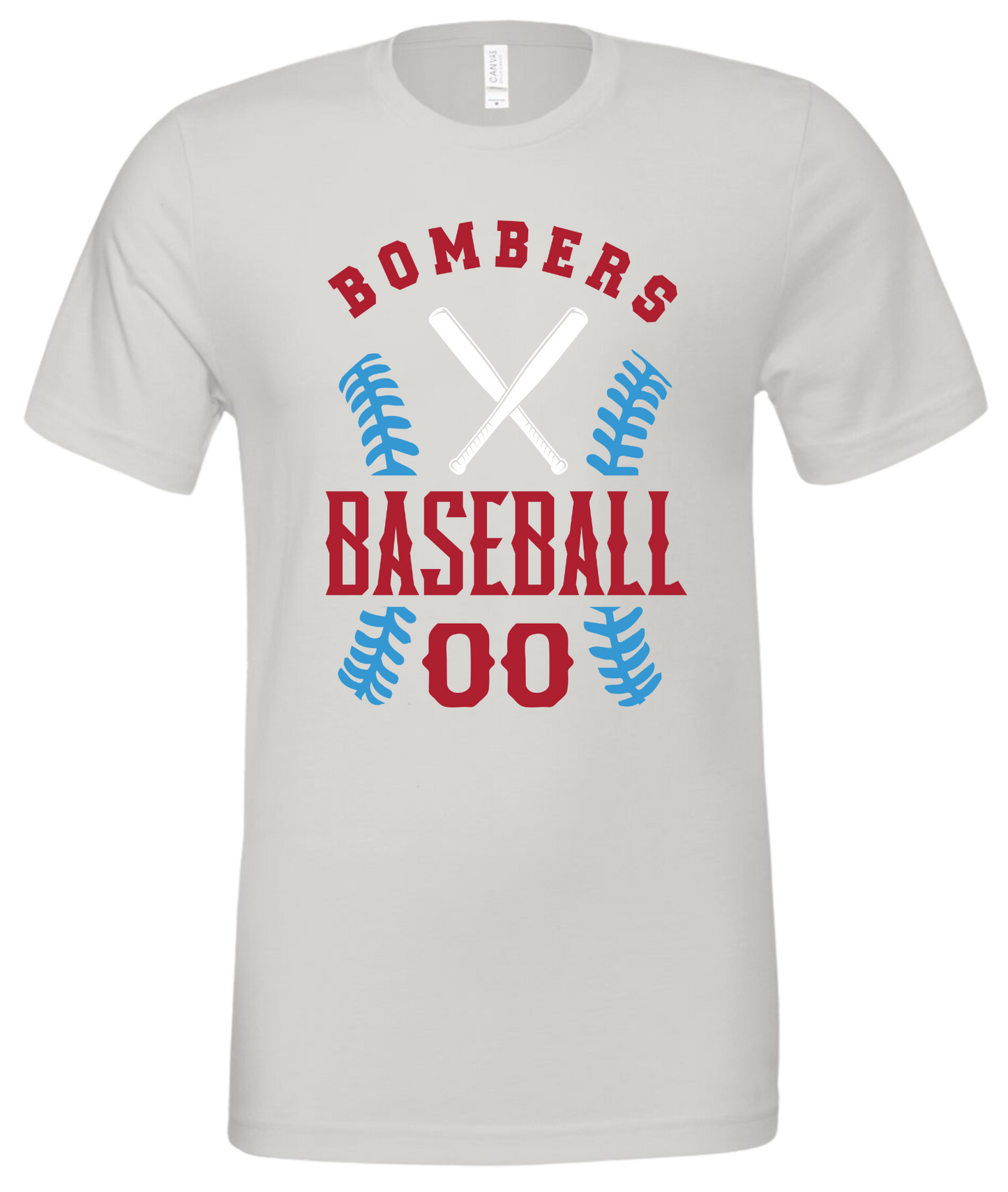 Adult Bombers Baseball w/player# T-shirt