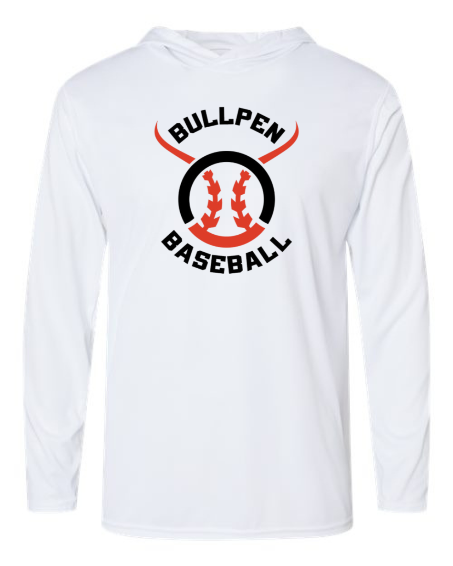 Bullpen Baseball Hooded Performance T-shirt Option 2 (Multiple Color Options)