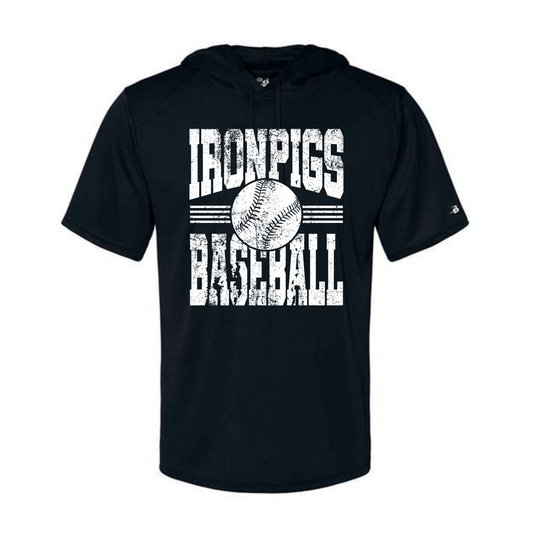 Distressed Ironpigs BB Hooded T-shirt Short Sleeve
