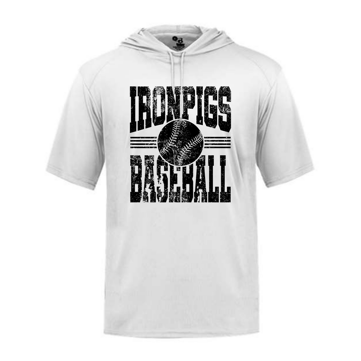Distressed Ironpigs BB Hooded T-shirt Short Sleeve
