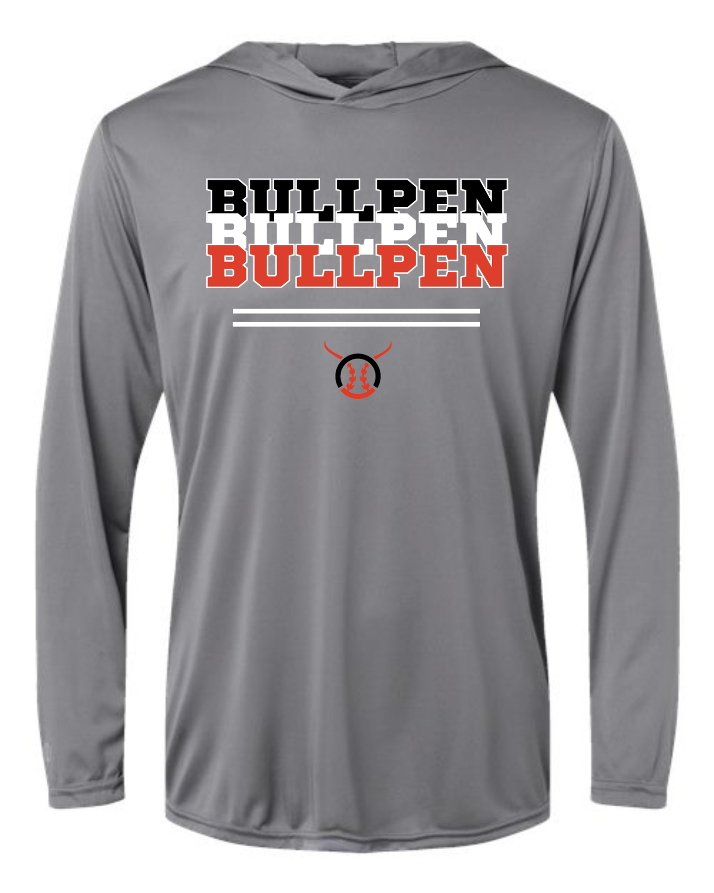 Bullpen Baseball Hooded Performance T-shirt Option 16 (Multiple Color Options)