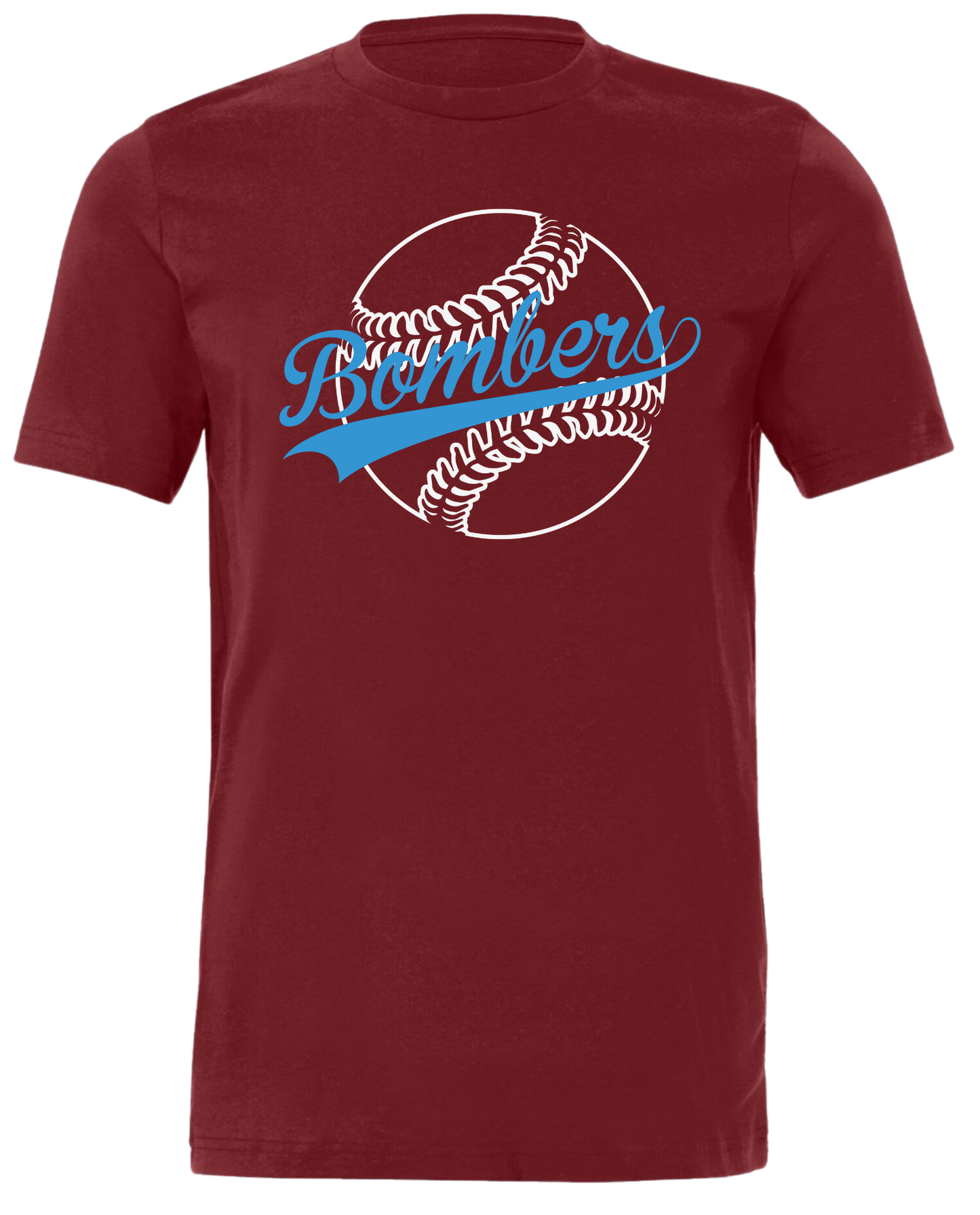 Adult Bombers Baseball Stitches T-shirt