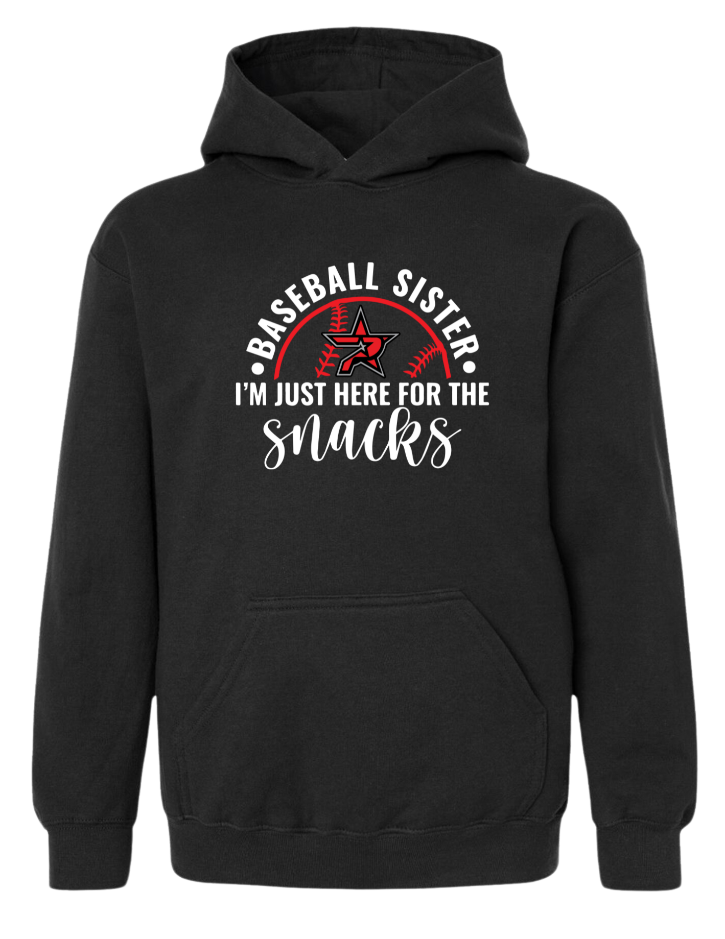 Youth Hoodie Baseball Sister (3 Color Options)