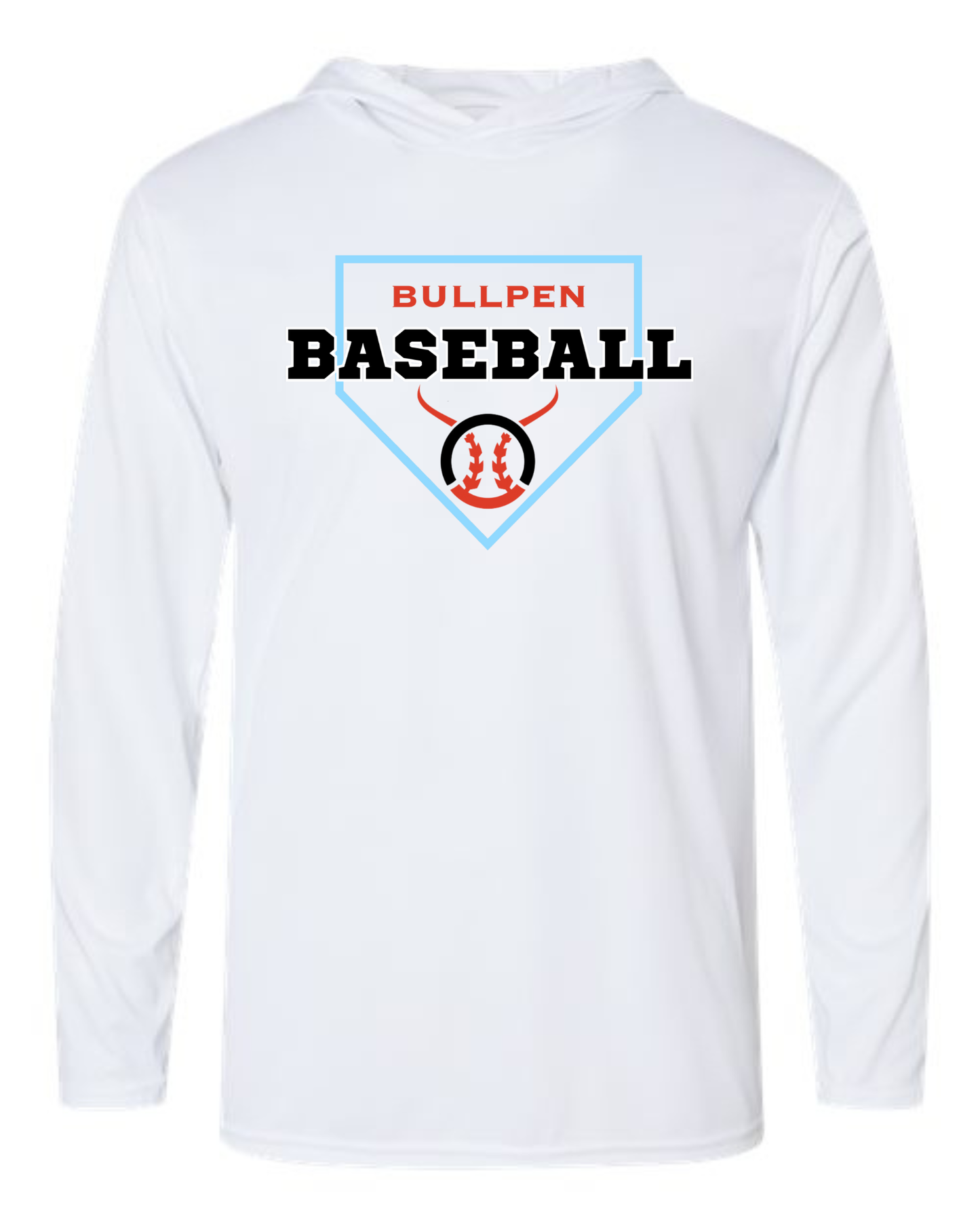 Youth Bullpen Baseball Hooded Performance T-shirt Option 14 (Multiple Color Options)