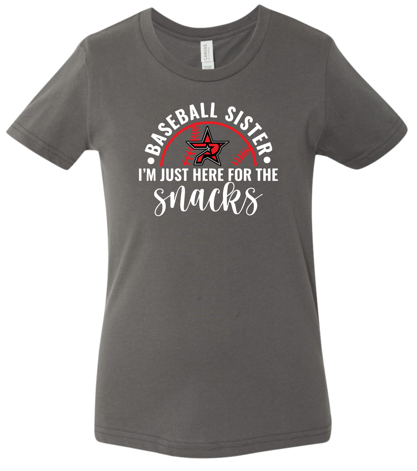 Youth T-shirt Baseball Sister ( 3 Color Options )