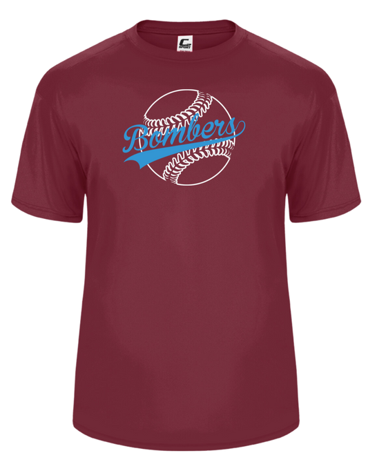 Adult Performance Bombers Baseball Stitches T-shirt