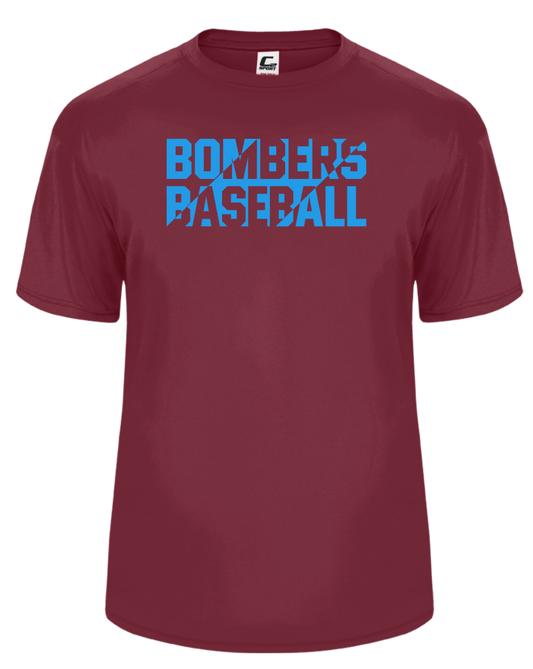 Adult Performance Bombers Baseball T-shirt