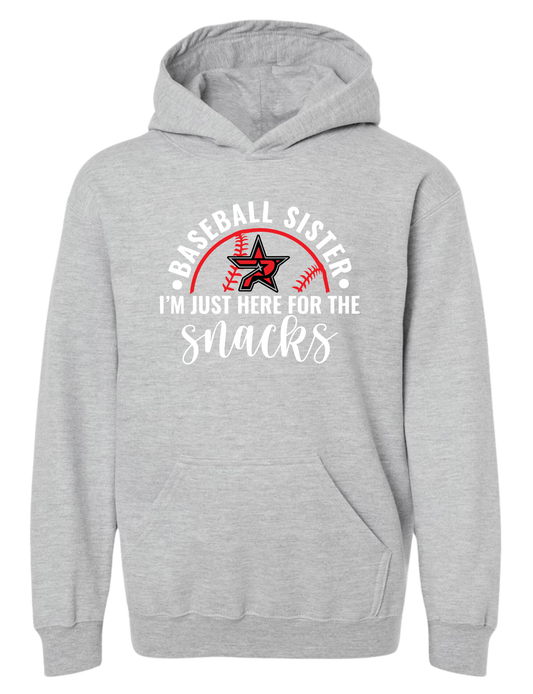 Youth Hoodie Baseball Sister (3 Color Options)