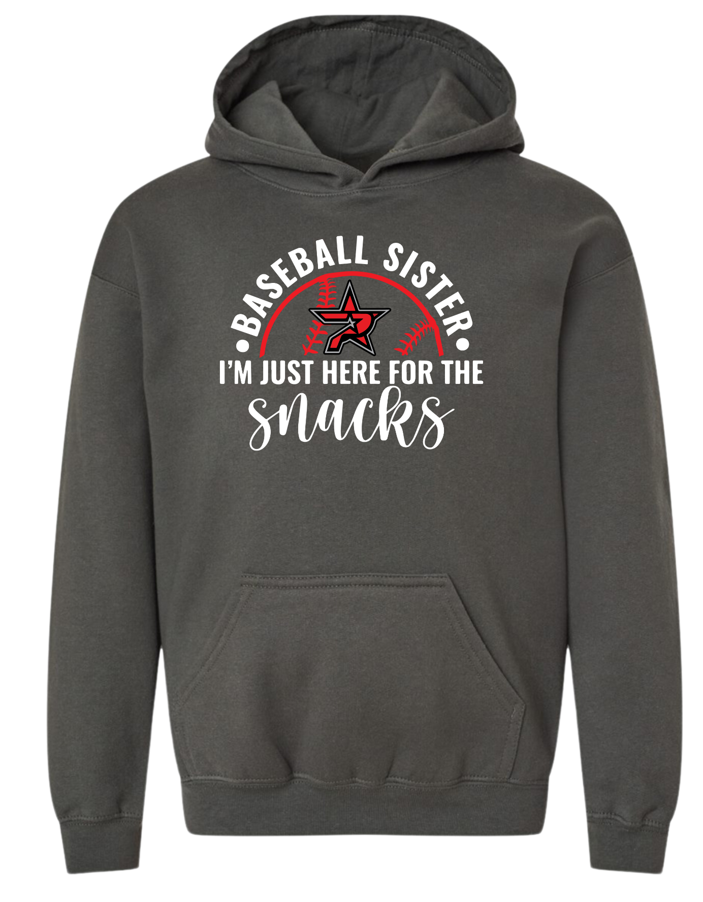 Youth Hoodie Baseball Sister (3 Color Options)