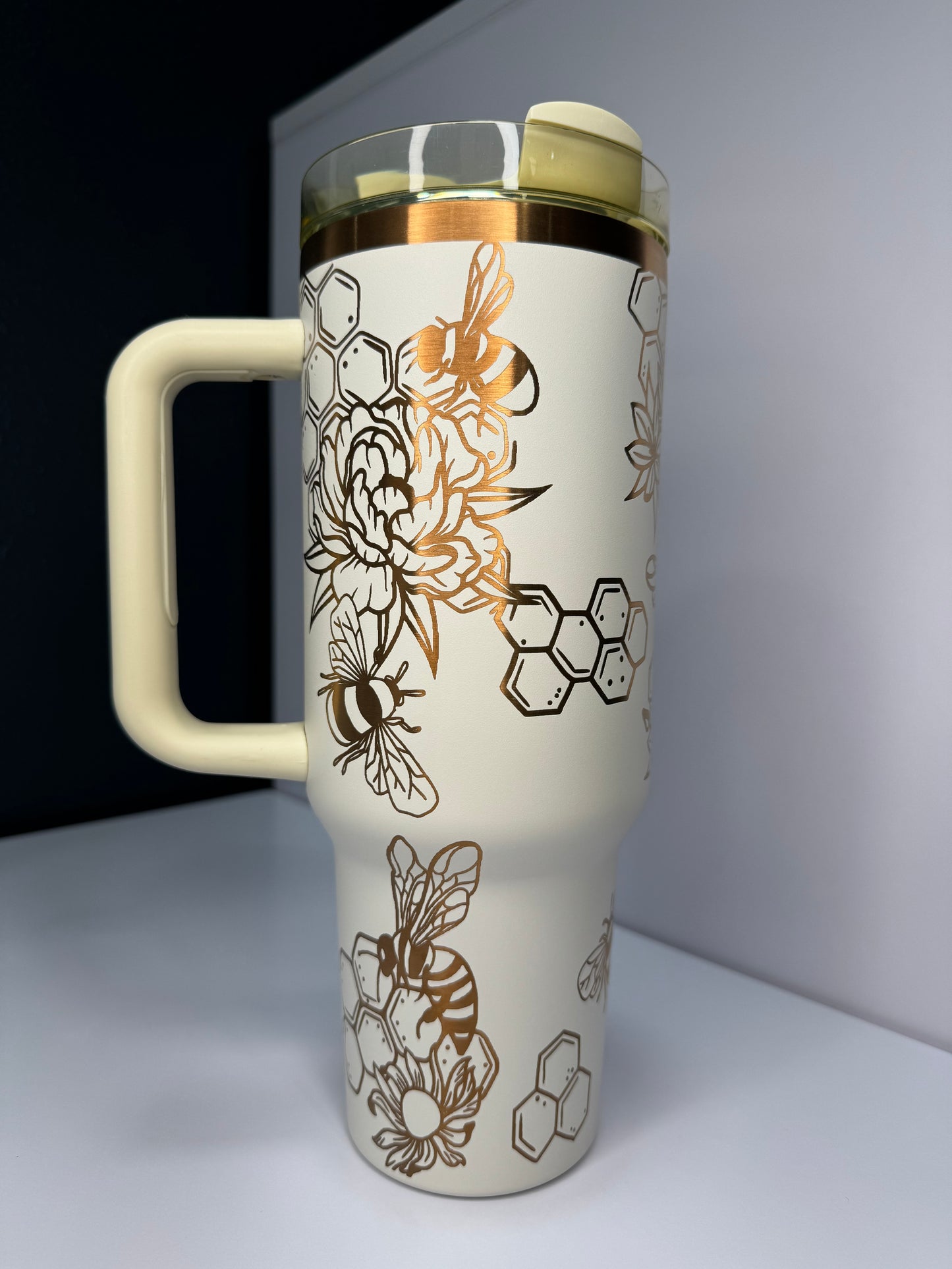 Honey Bees 40oz laser engraved tumbler