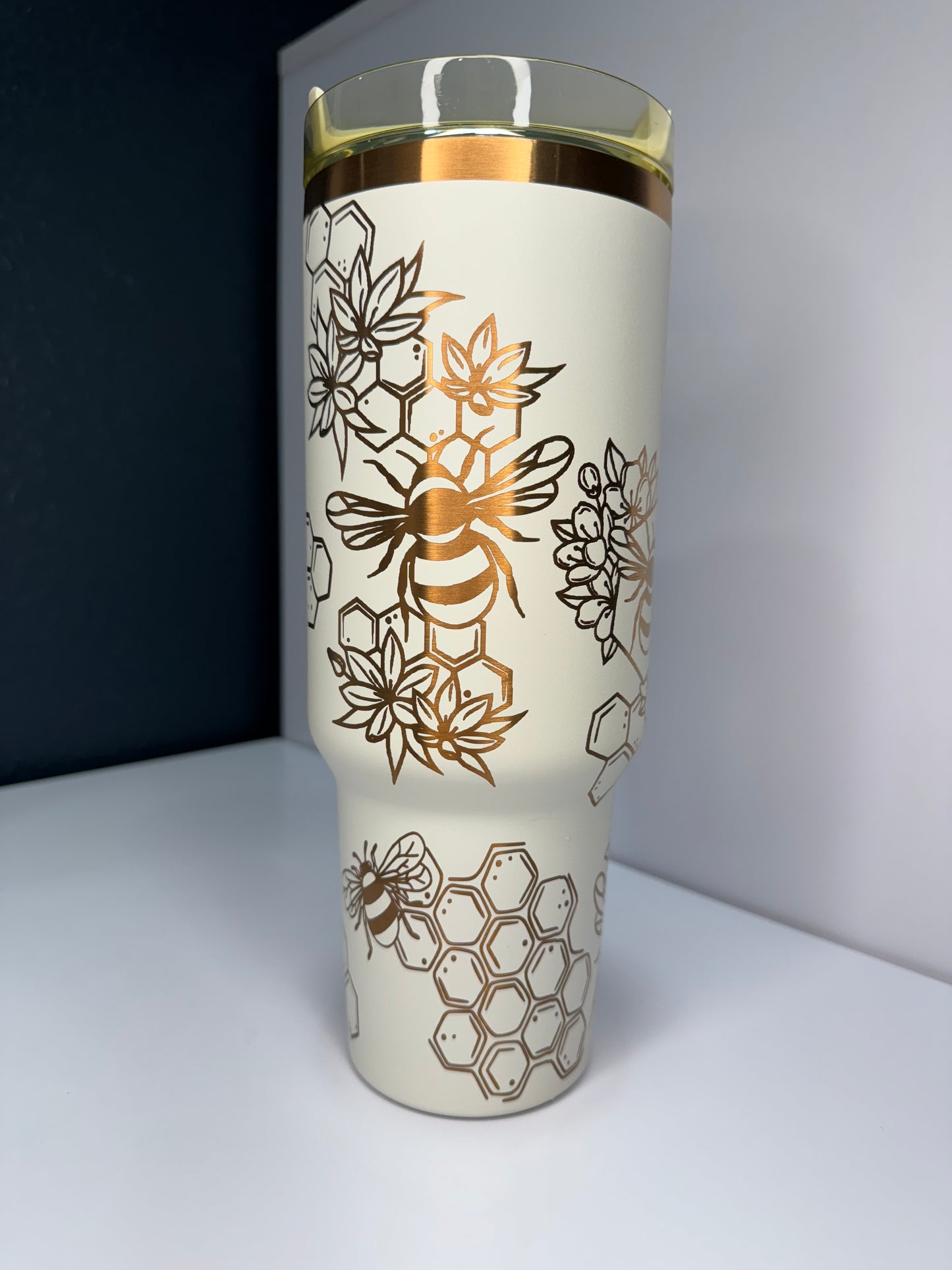 Honey Bees 40oz laser engraved tumbler