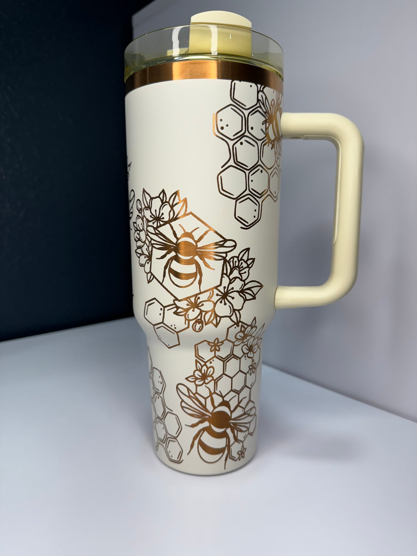 Honey Bees 40oz laser engraved tumbler