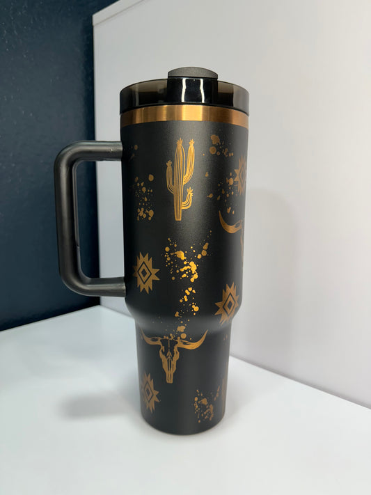 Western 40oz laser engraved tumbler