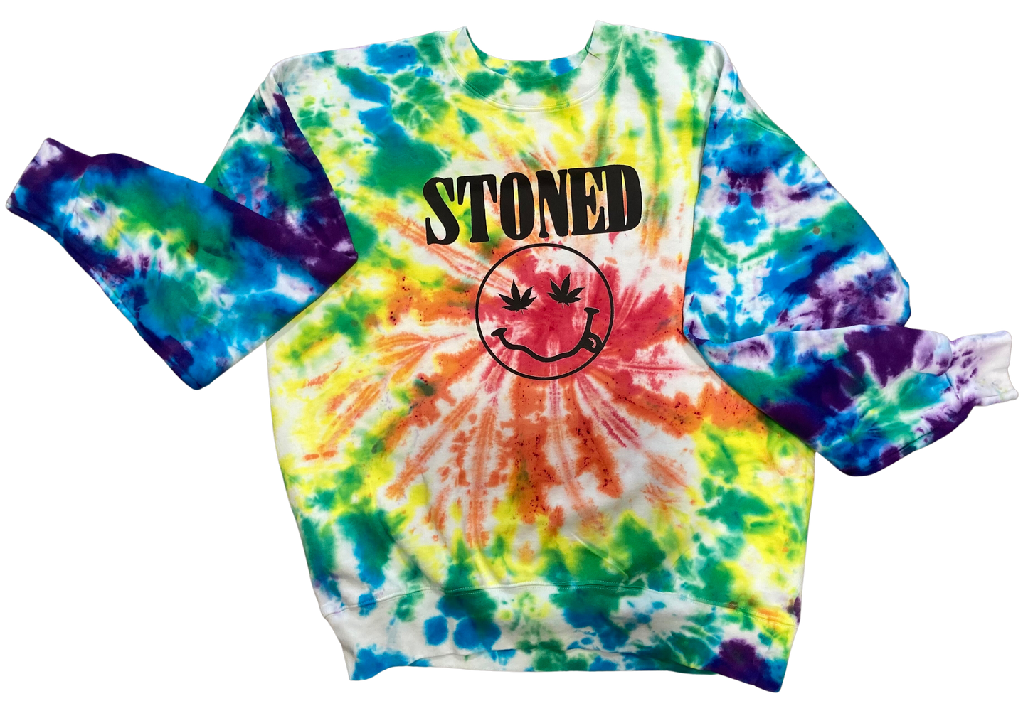 Stoned Smiley Tie-Dyed Sweatshirt