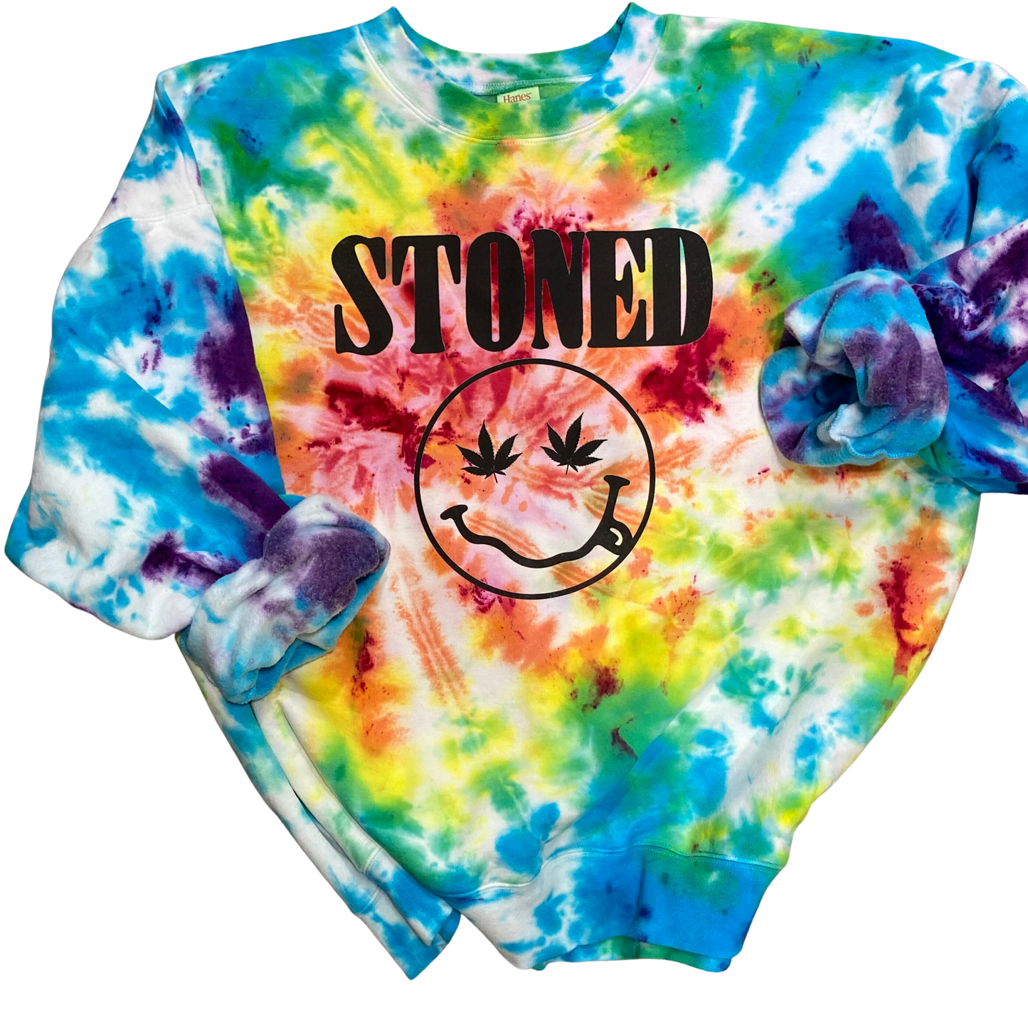 Stoned Smiley Tie-Dyed Sweatshirt