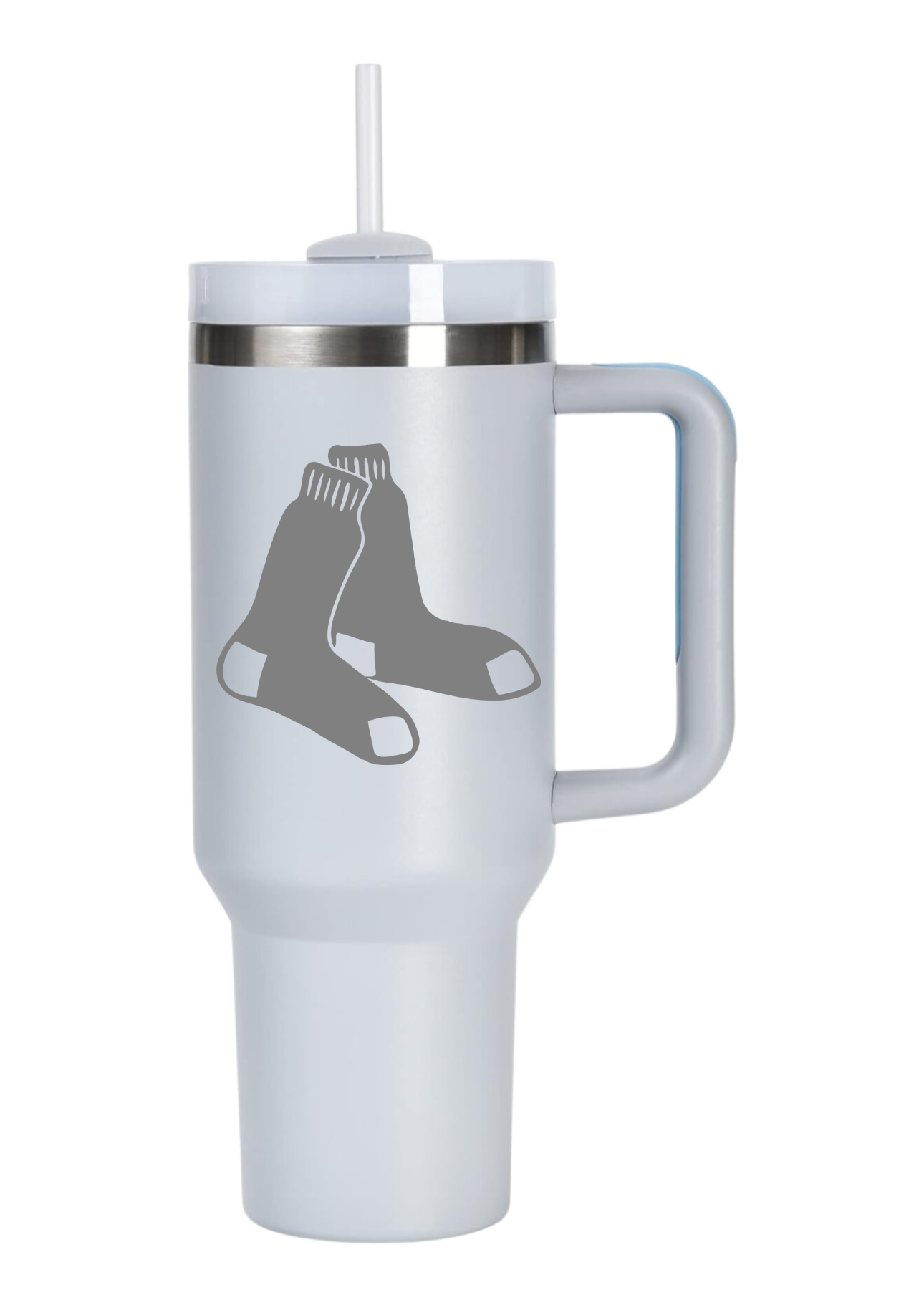 Sox Socks (Light Gray) 40oz Laser Engraved Tumbler PREORDER