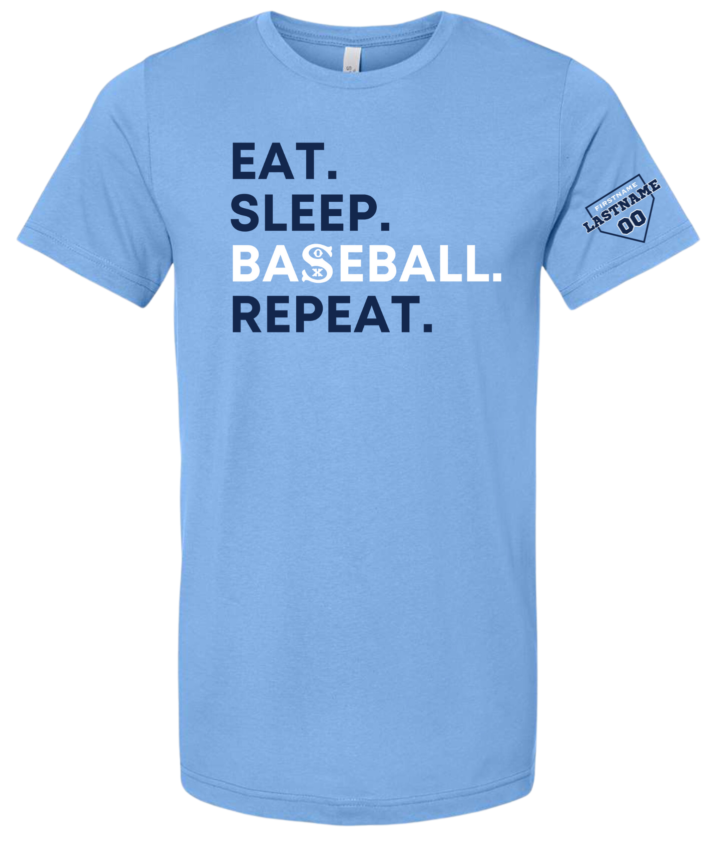 Eat Sleep Baseball Mens/Unisex T-Shirt (3 Color Options)