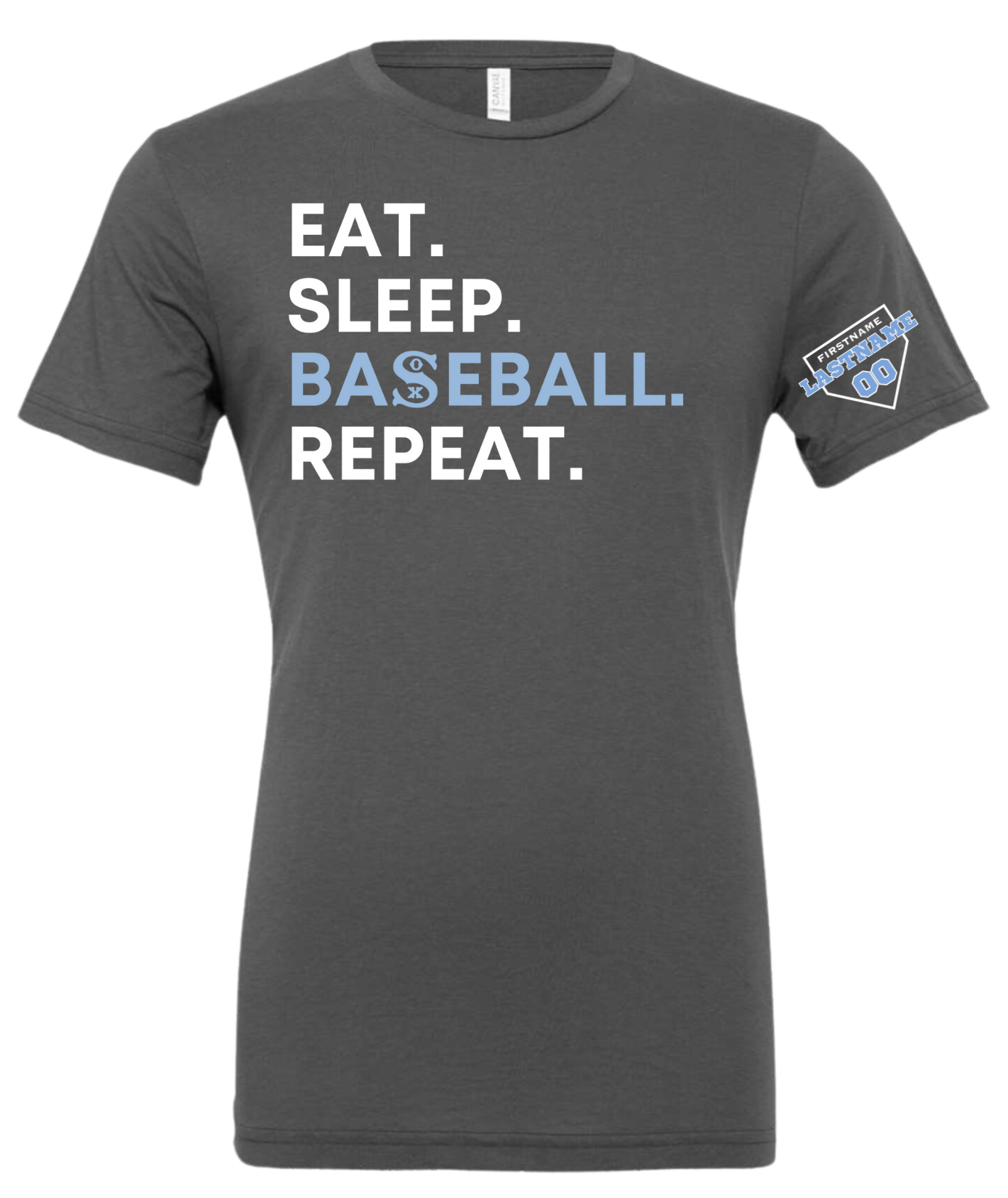 Eat Sleep Baseball Mens/Unisex T-Shirt (3 Color Options)