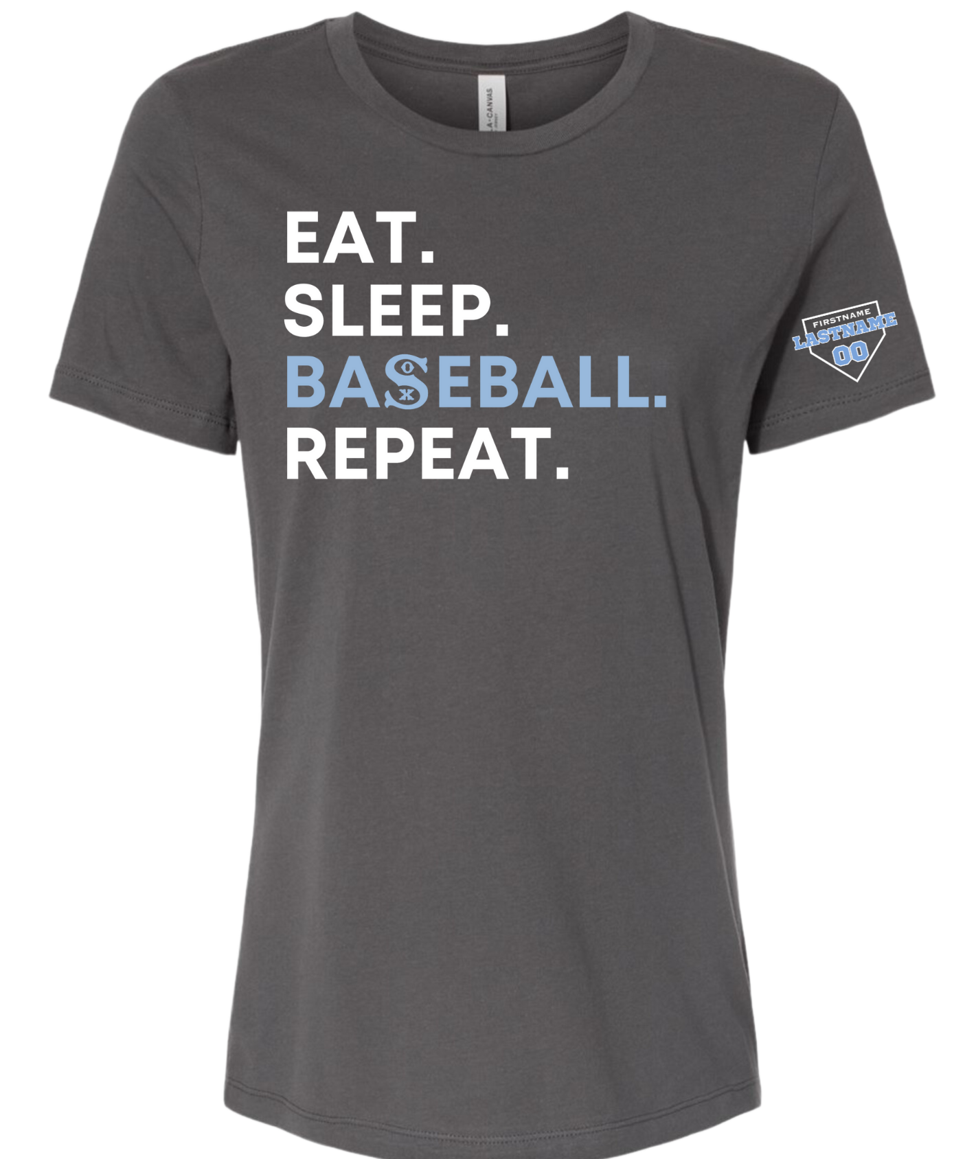 Eat Sleep Baseball Women's T-Shirt (3 Color Options)