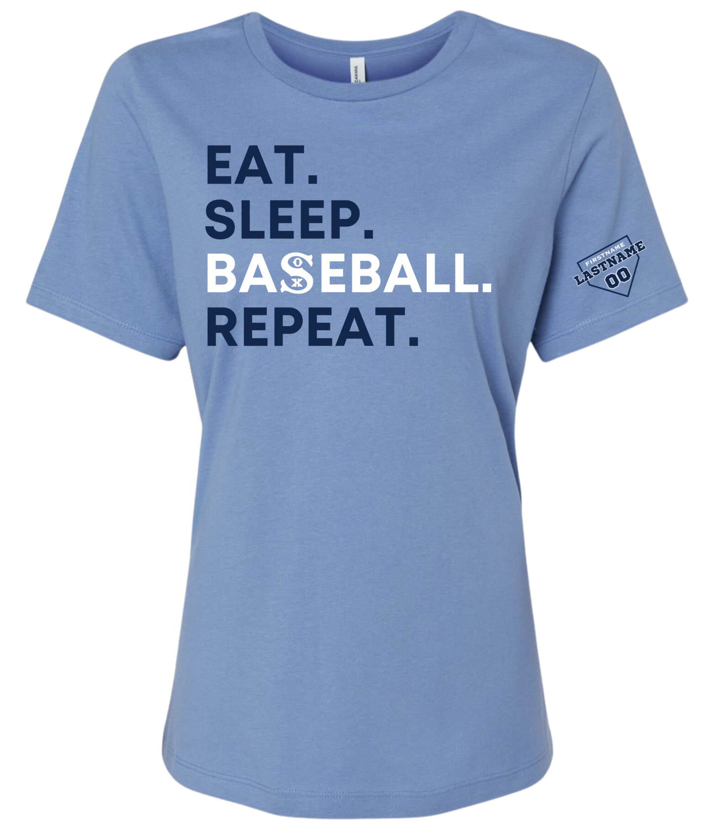 Eat Sleep Baseball Women's T-Shirt (3 Color Options)