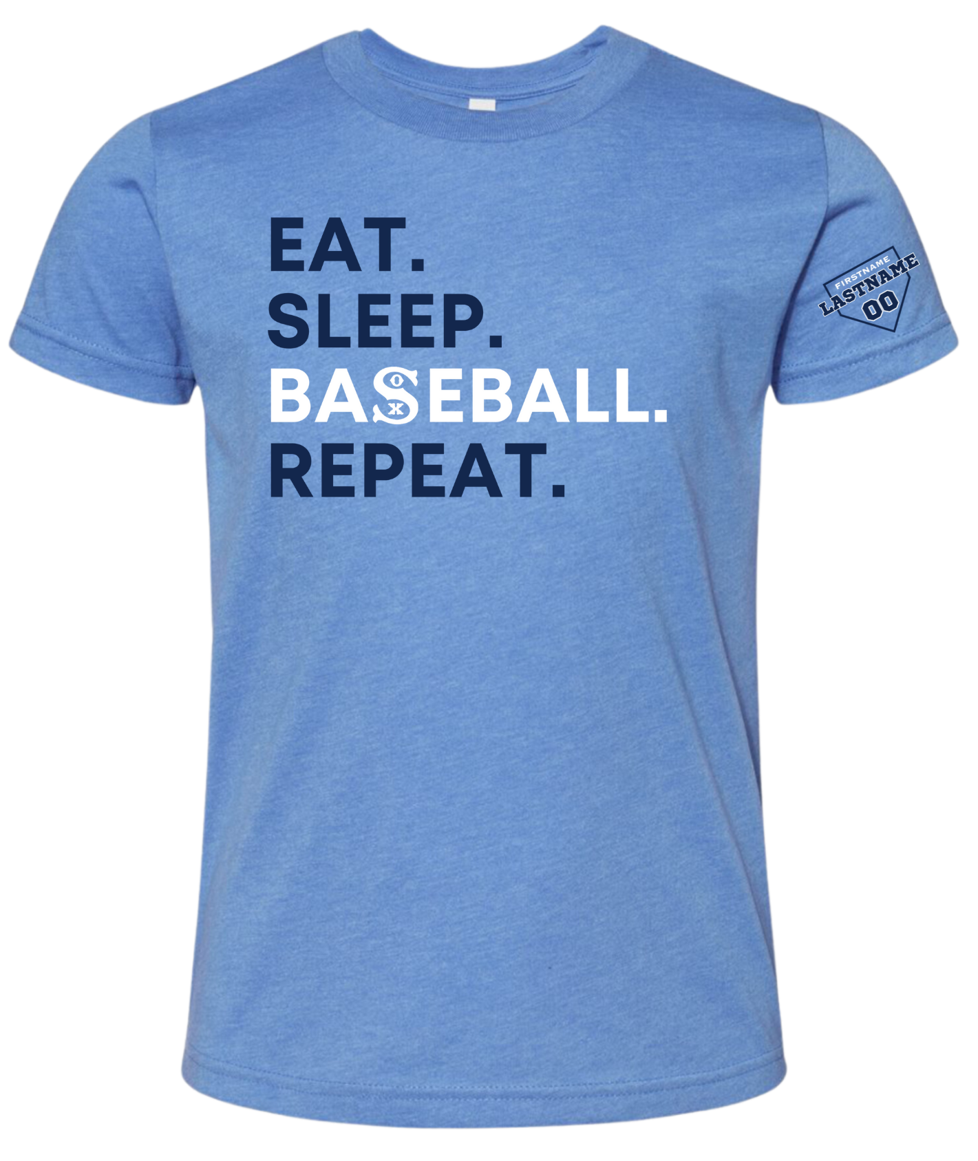 Youth Eat Sleep Baseball T-Shirt (3 Color Options)