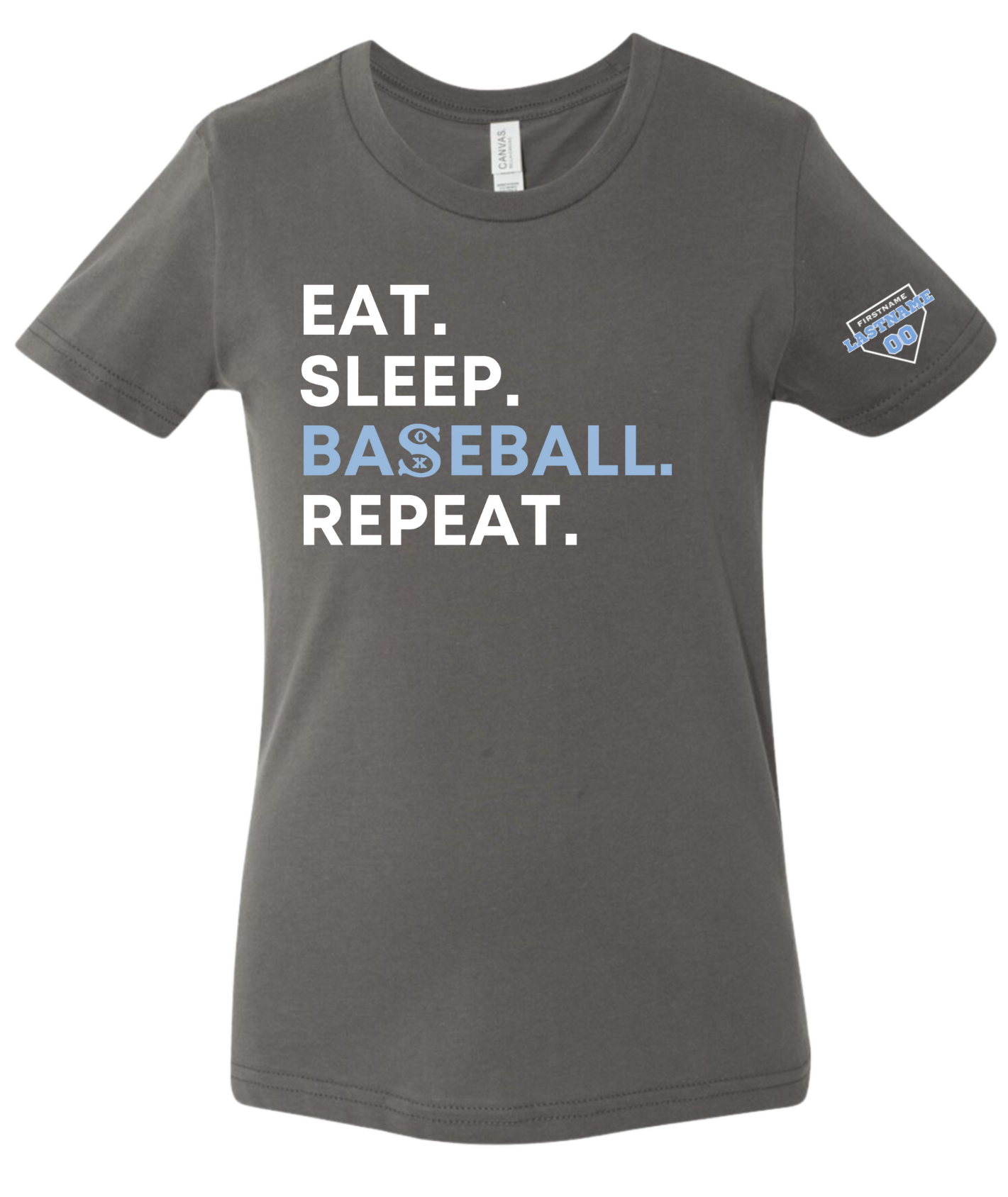 Youth Eat Sleep Baseball T-Shirt (3 Color Options)