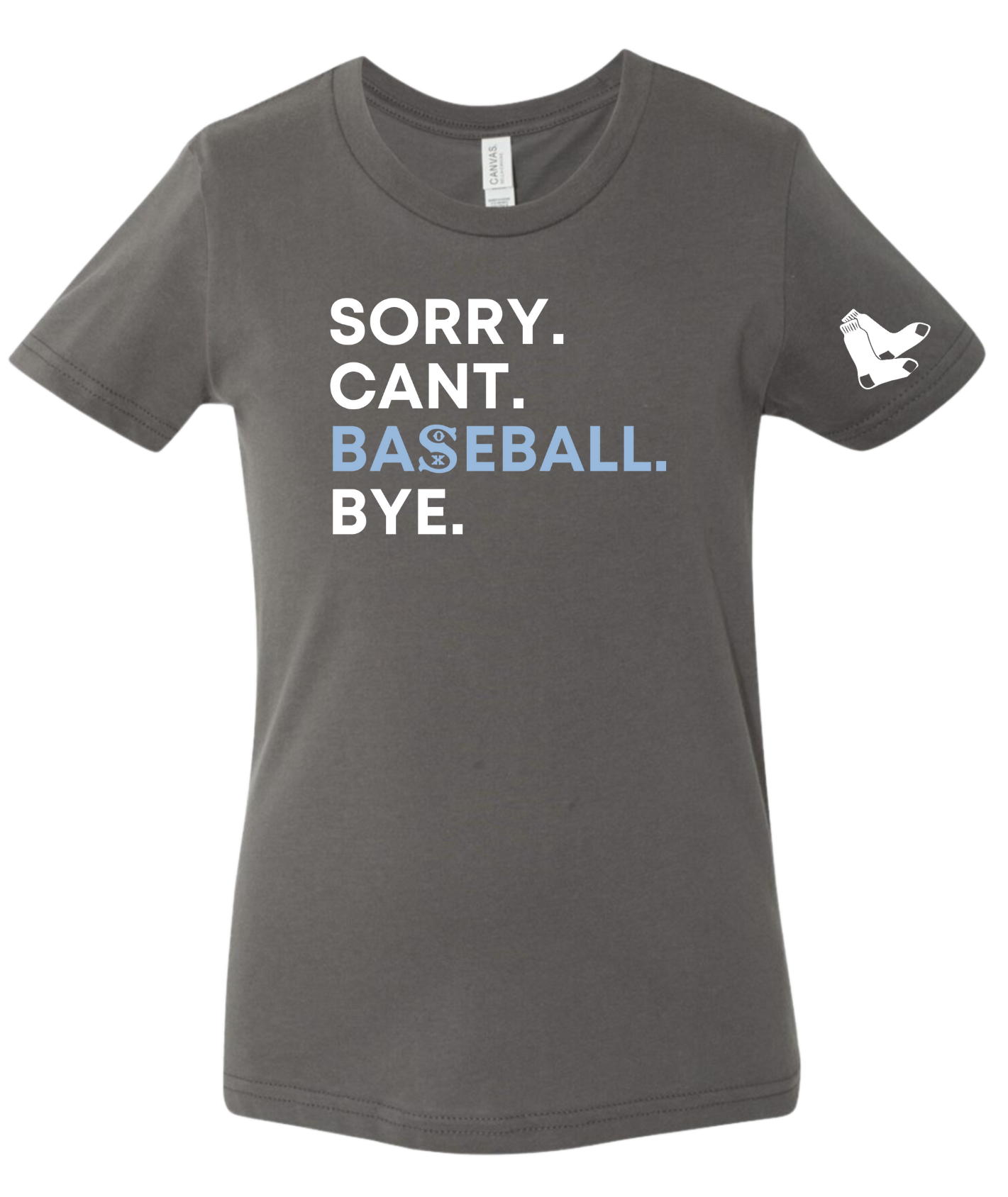 Youth Sorry Cant Baseball T-Shirt (3 Color Options)