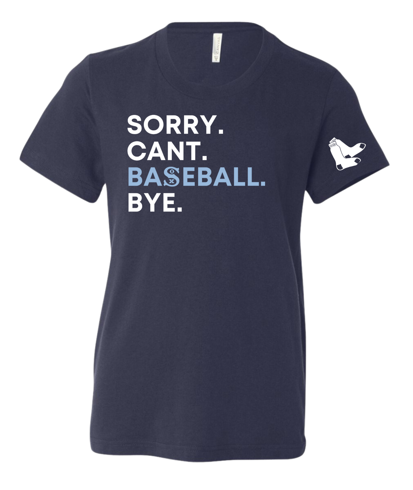 Youth Sorry Cant Baseball T-Shirt (3 Color Options)