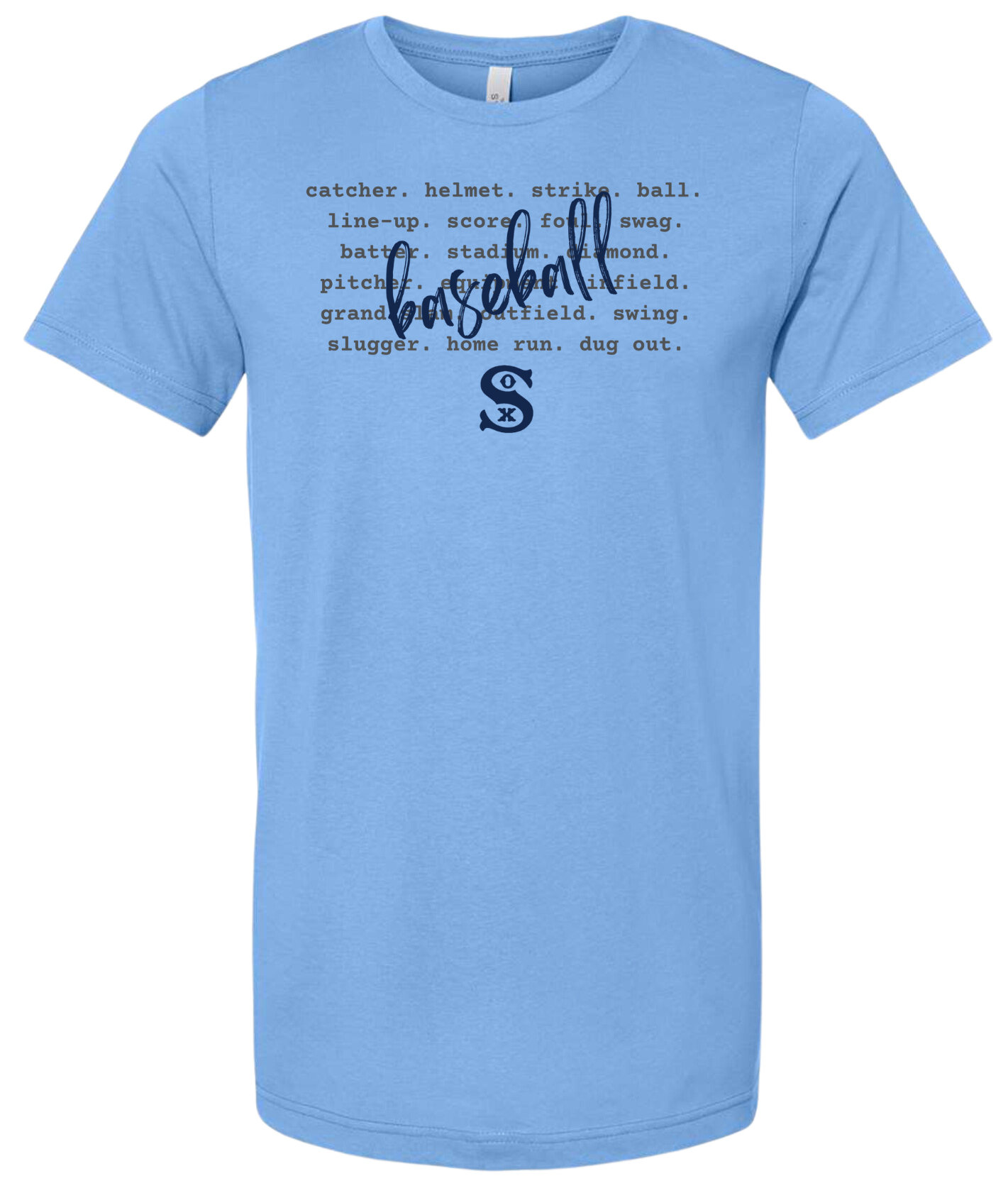 Words of Baseball Mens/Unisex T-Shirt (3 Color Options)