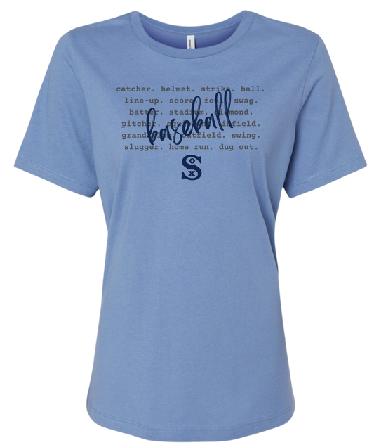 Words of Baseball Women's T-Shirt (3 Color Options)