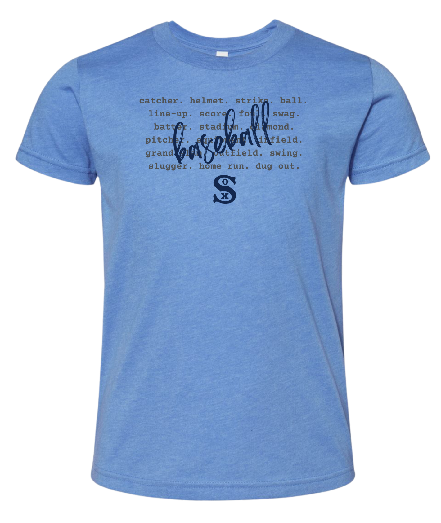 Youth Words of Baseball T-Shirt (3 Color Options)