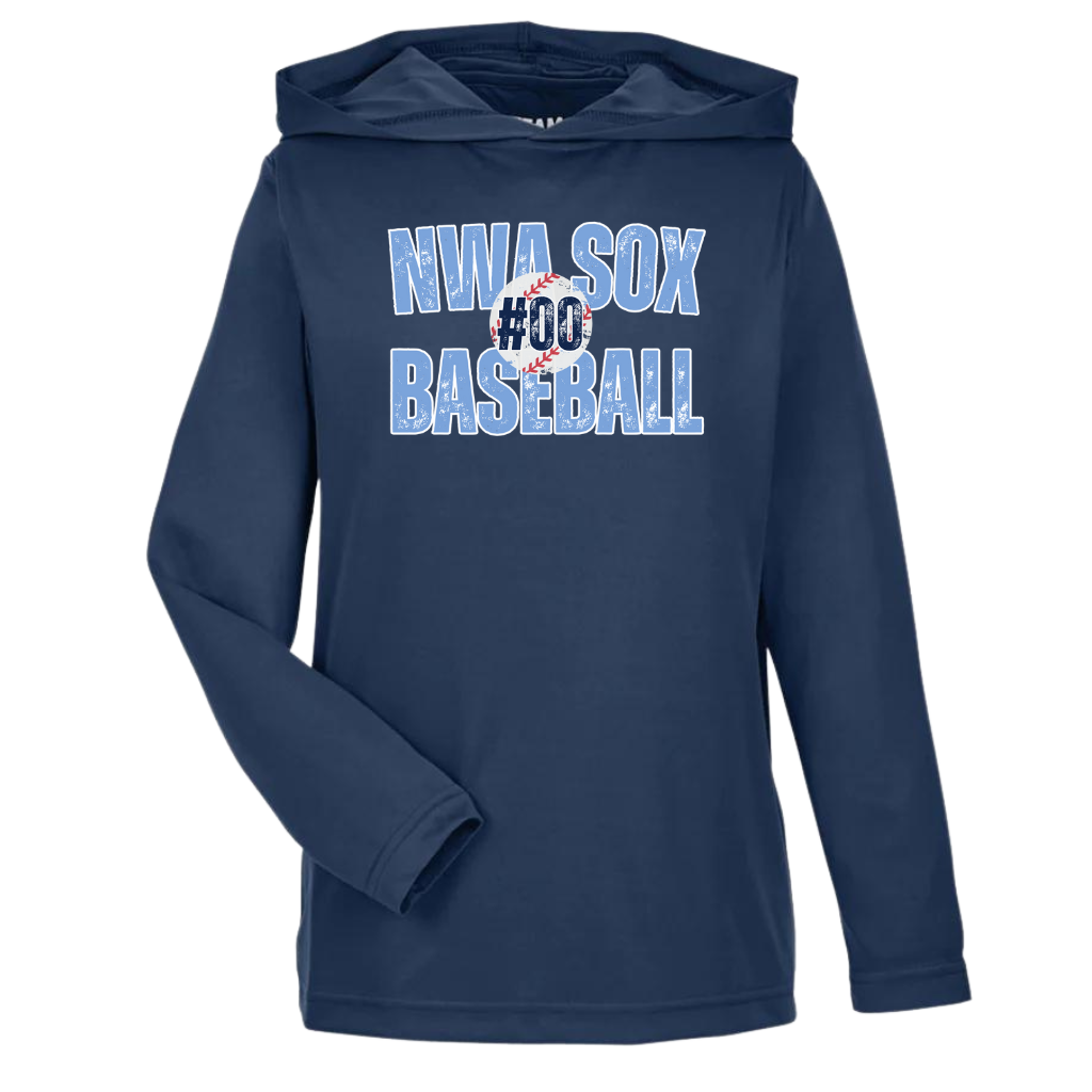 Youth Sox Baseball Long Sleeve Hooded Performance T-Shirt (3 Color Options)