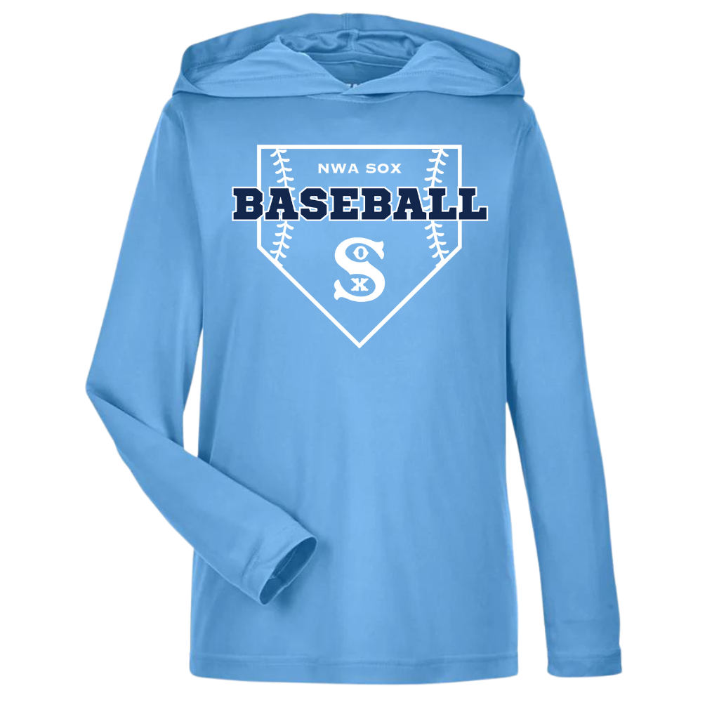 Youth Diamond Sox Long Sleeve Hooded Performance T-Shirt (3 Color Options)