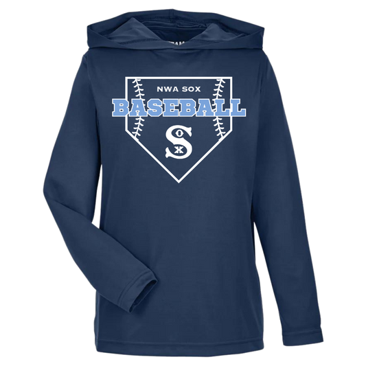 Diamond Sox Unisex Long Sleeve Hooded Performance T-Shirt (3 Color Options)