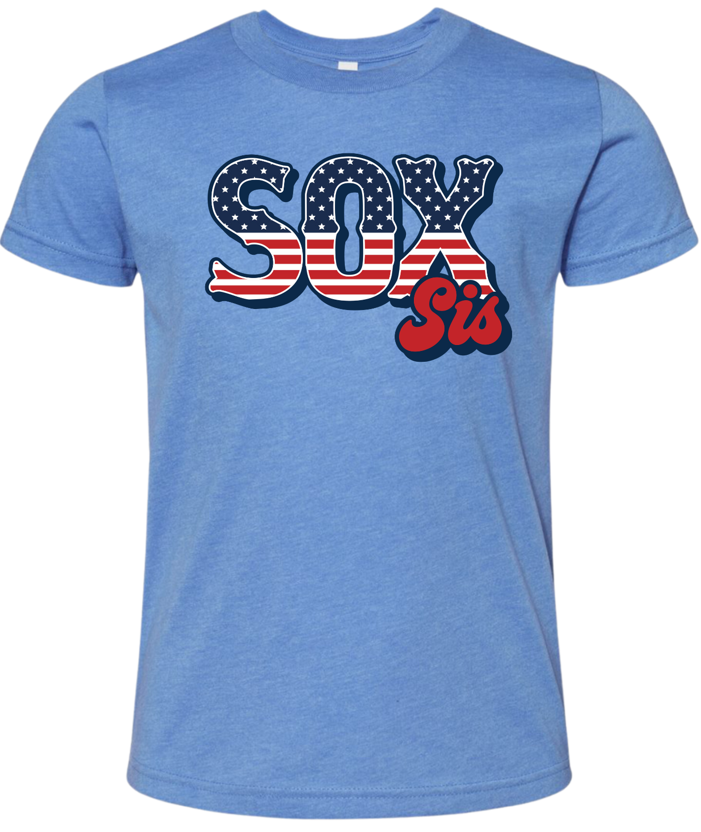 Youth Red White Blue Sox Sis T-shirt (2 Color Options)