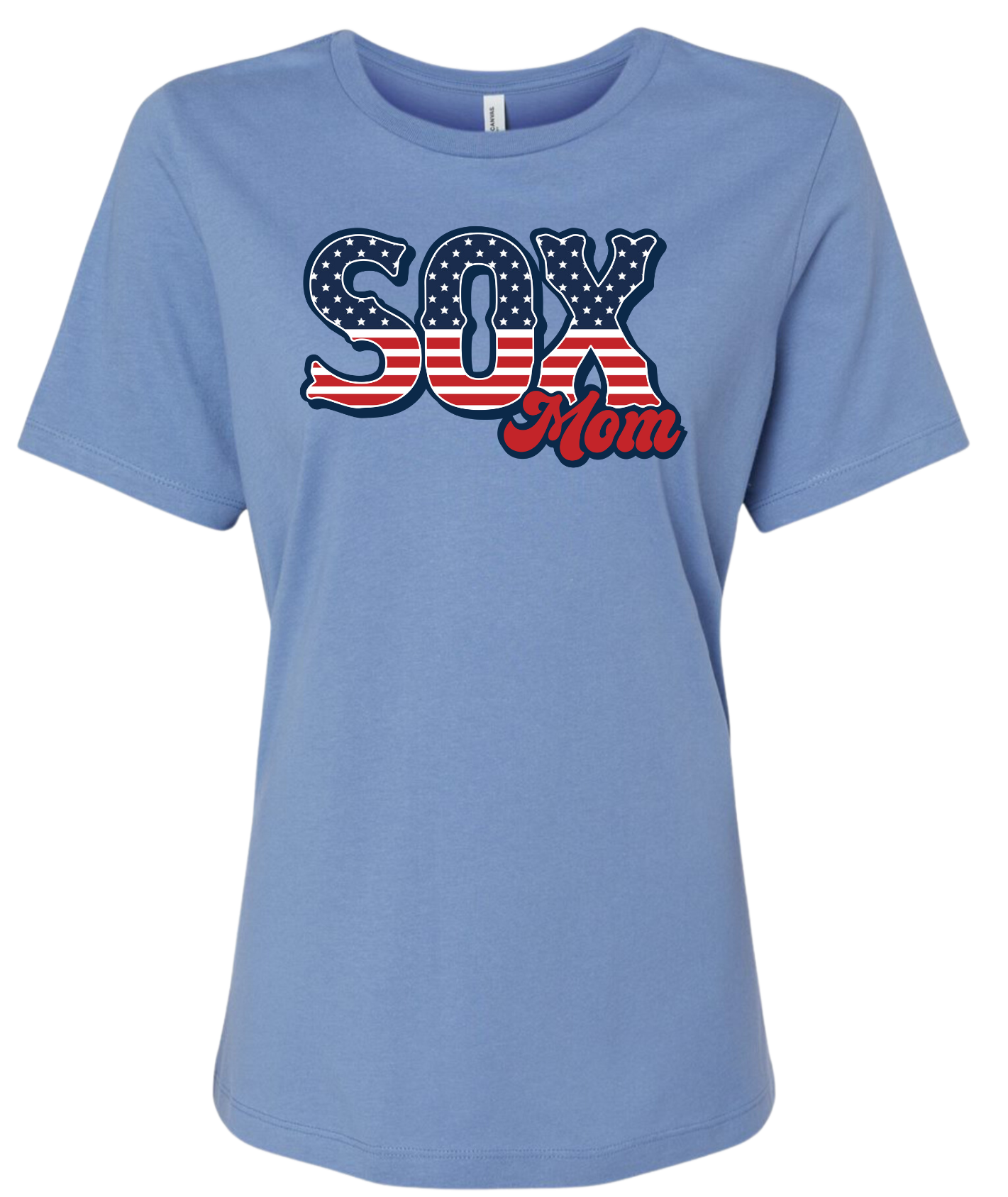 Red White Blue Sox Mom Womens T-shirt (2 Color Options)