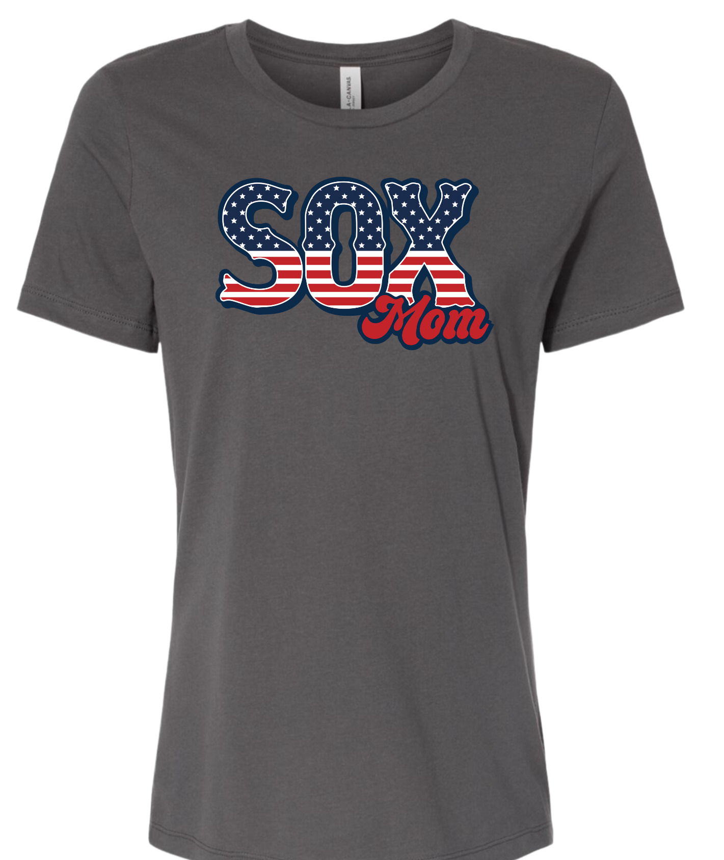 Red White Blue Sox Mom Womens T-shirt (2 Color Options)