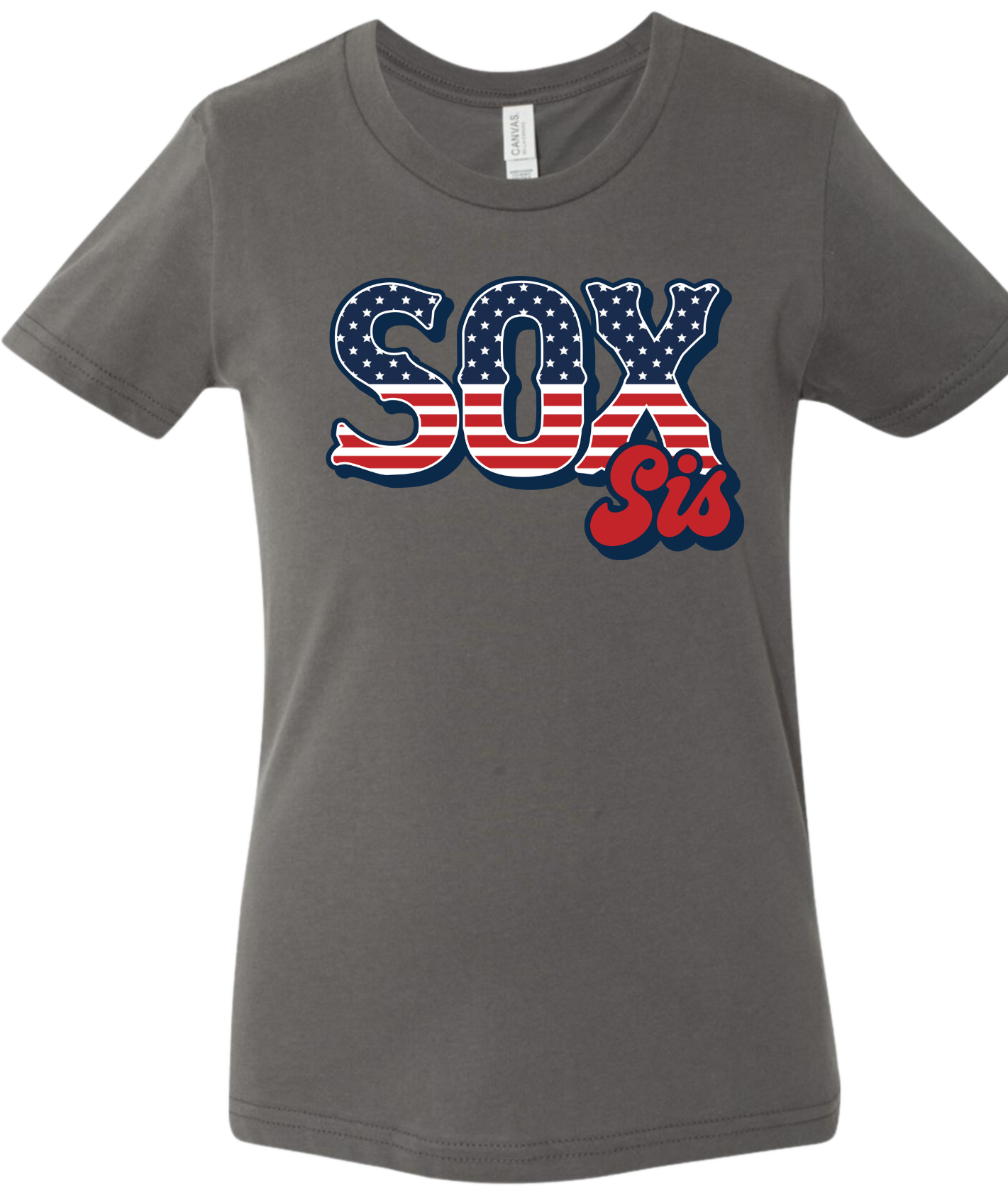 Youth Red White Blue Sox Sis T-shirt (2 Color Options)